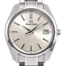 Seiko Grand Seiko SBGV205 Men's Quartz Watch Silver Dial 40mm Box & Papers