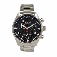 Alpina StarTimer Chronograph Quartz AL-372B4S6B Used, A Grade, Complete From Jap