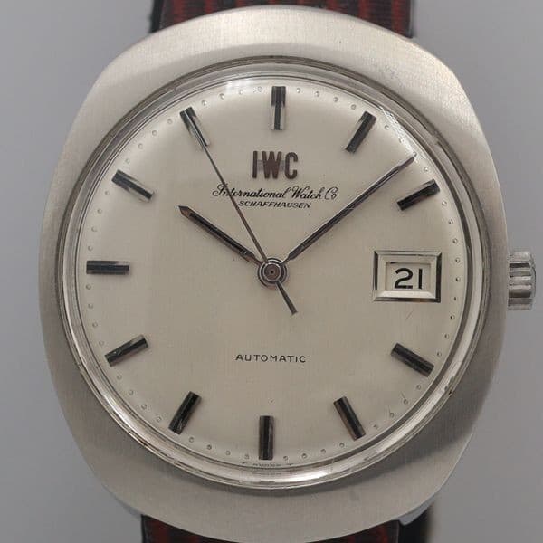 IWC Schaffhausen Day Date Wristwatch Silver Dial Automatic Mens Timepiece