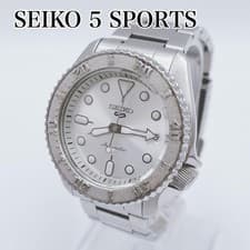 SEIKO SRPE71K1 5 SPORTS Automatic Wristwatch Stainless Steel Silver Timepiece