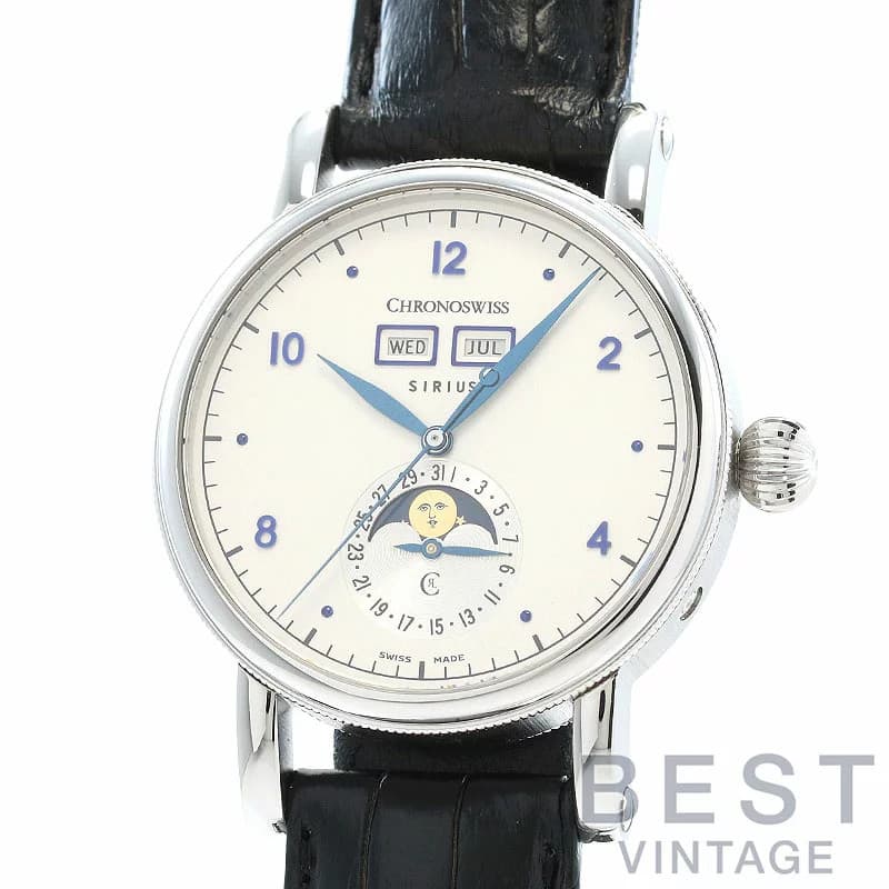 Chronoswiss Sirius Triple Calendar Moon Phase CH-9343.1 Men's Silver SS Watch