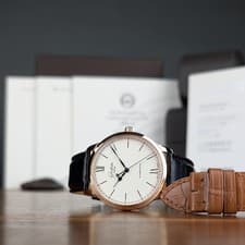 Complete + Bonus Strap & Folding Deployant Buckle Glashütte Original Senator Exc