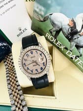 Men’s Rolex Datejust 2-Tone All Diamond Watch ~ Diamond Band & Oysterflex Band