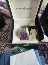 Maurice Lacroix AIKON Automatic Purple Dial Watch 42mm AI6008-TT032-430-1