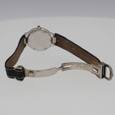 Cartier Must 21 Ivory Dial Stainless Steel Leather Ladies Quartz Watch Authentic