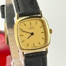 Omega Deville Women's Watch Gold Plated Used Battery Included
