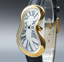 "NEAR MINT" Salvador Dali Softwatch Exaequo Gold Quartz 27mm Unisex Mens Watch