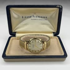 Vintage Girard Perregaux Gyromatic 17J 10k GF Men's Manual Watch w/Case - WORKS