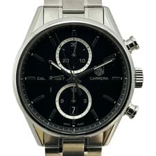 TAG HEUER Carrera Calibre 1887 Chronograph CAR2110.BA0724 Black SS Auto 402965