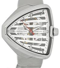 HAMILTON Ventura Elvis 80 H245550 White Skeleton Men's Watch Automatic Used