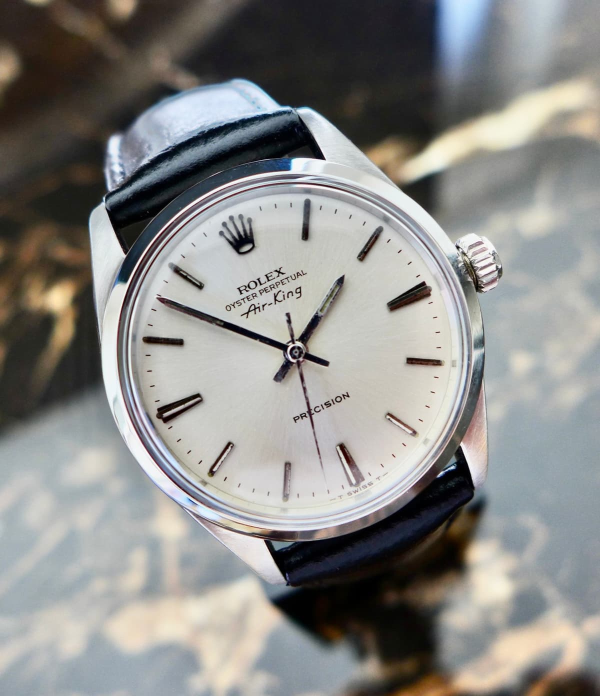 A STUNNING VINTAGE GENTS 1967 ROLEX OYSTER "AIRKING" WRISTWATCH IN STEEL 34m