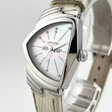 HAMILTON Ventura H242112 Quartz Watch White Silver JP