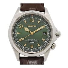 Seiko Alpinist SARB017 Automatic Green Dial Stainless Men's Watch Box Used