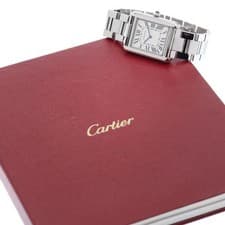 CARTIER TANK SOLO SM W5200013 24mm SS Silver Dial Quartz Watch #C377