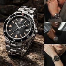🌊⌚Raymond Weil Amadeus 200 Auto Diver 2951 Black Dial 37mm Rare⌚🌊