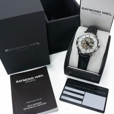 RAYMOND WEIL 2215-STC-65001 MAESTRO Automatic Skeleton Watch Men Near Mint