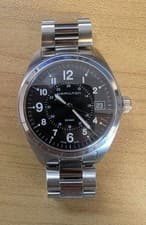 Hamilton Khaki Field H68551933 Black Dial Quartz Men's Watch Used Working #48