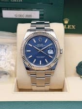 Rolex Datejust 41 Blue Index Dial on Oyster 126334 Complete 2020
