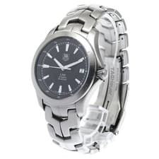 TAG HEUER LINK WJF2110 39mm SS Black Dial Automatic Date Watch #C781