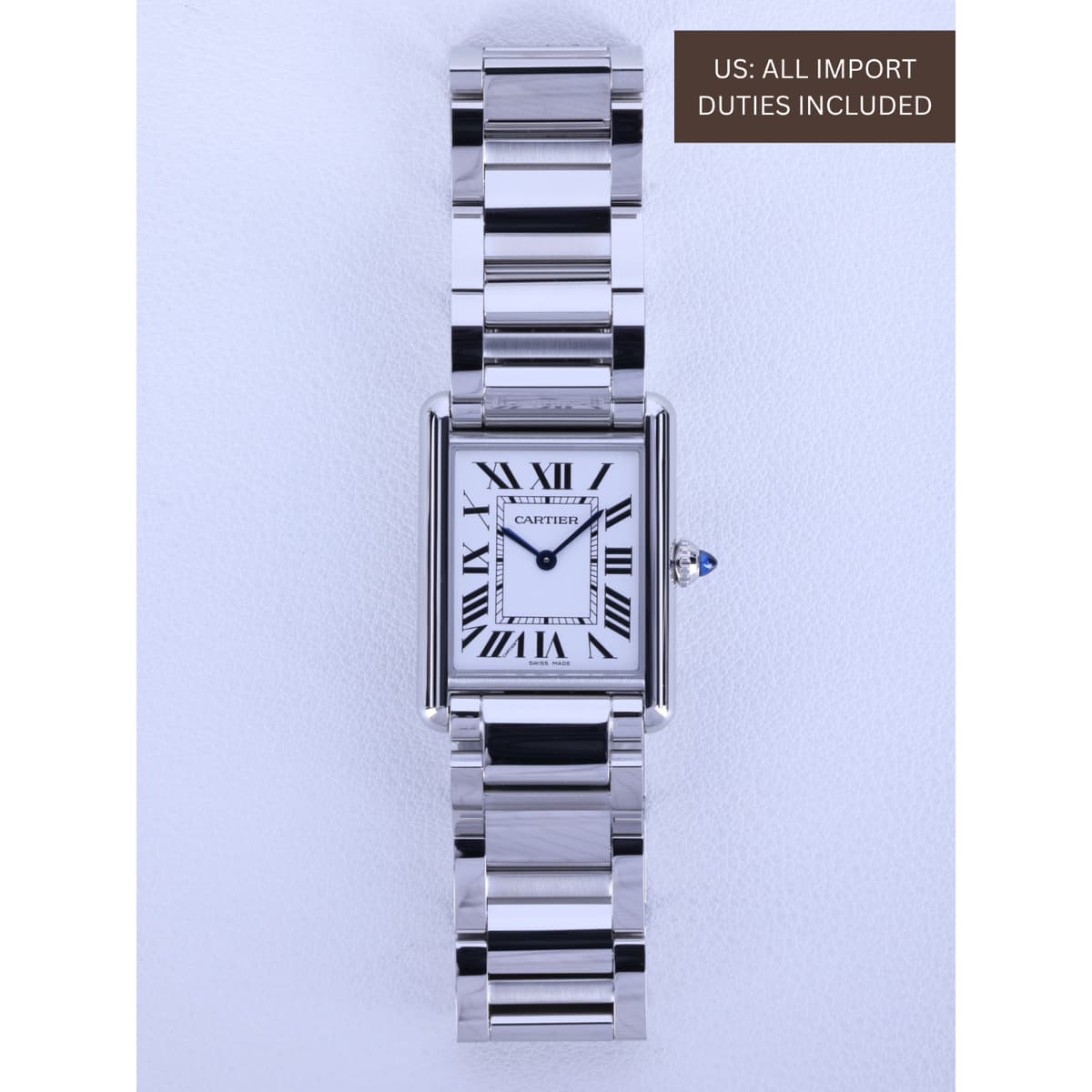 Cartier Tank Must Large WSTA0106 Silver Dial Steel Quartz NEW Full Set
