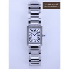 Cartier Tank Must Large WSTA0106 Silver Dial Steel Quartz NEW Full Set