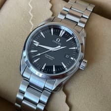 OMEGA Seamaster Aqua Terra 2518.50 Date Black Dial Quartz Men's Wristwatch