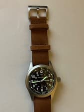 Hamilton Khaki Field Men's Black Watch with Brown Leather Band - H69439531