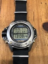 CASIO DEP-700 TITANIUM AIR DIVERS WATCH DEPTH & THERMO SENSOR PROTREK PRT TS BM