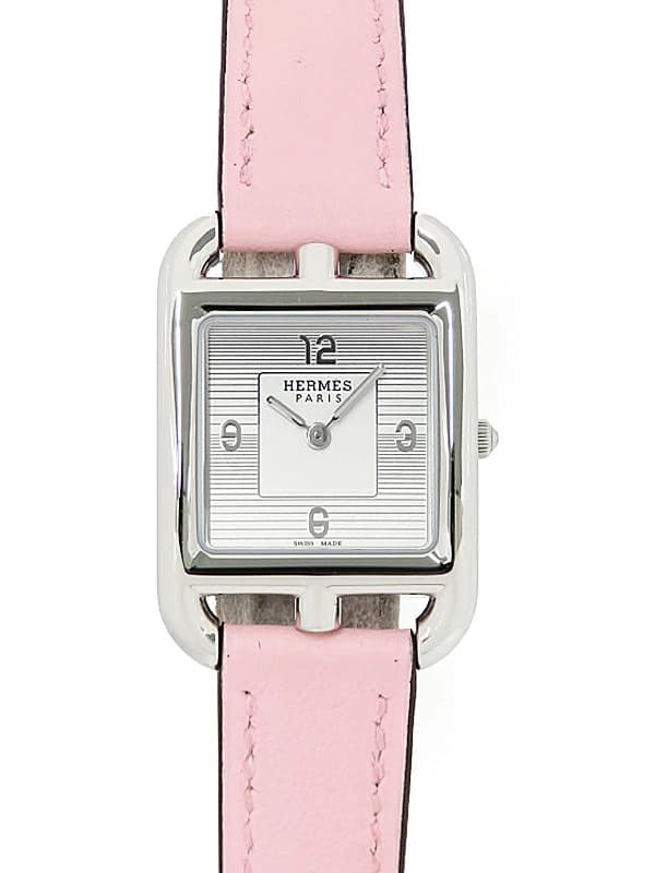 HERMES Cape Cod PM Quartz Watch CC1.210a Silver Dial