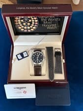 Longines Spirit Automatic COSC Black Dial Brown Leather Mens Watch L3.811.4.53.0