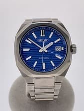Seiko Solar Titanium Watch SBXY061 Blue Analog Used
