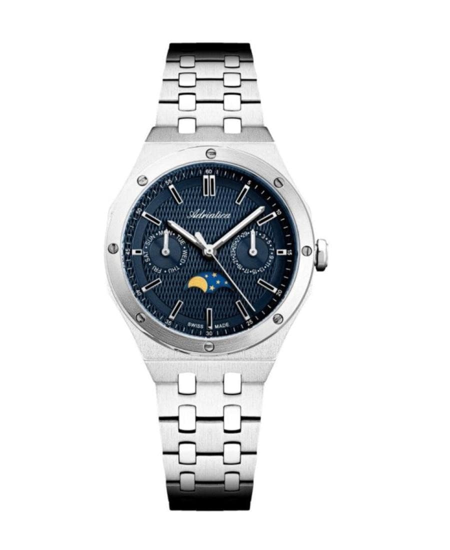 ADRIATICA Women Quartz Casual Watch Classic Dress Blue Dial Waterproof Swiss Fas