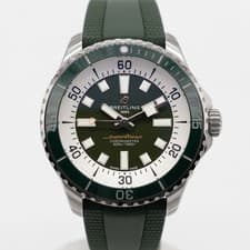 2026 Breitling Superocean 44 Automatic 44 Steel Green A17376A31L1S1 Rubber