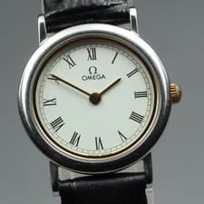 OMEGA De Ville 595.0097.2 Cal.1459 White Roman Dial Quartz 22mm Ladies Watch
