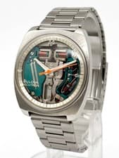 BULOVA ACCUTRON Spaceview Skeleton Stainless Steel Tuning Fork Round Dial Auth