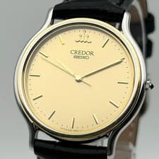 Seiko Credor 8J81-6B00 Dress Watch Quartz 30mm Mens wrist 19cm New Belt