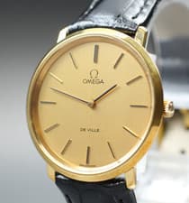 1973 Near MINT OMEGA De Ville 33mm 111.0107 Manual Wind Gold Dial Men's Vintage