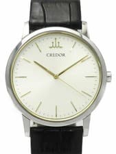 SEIKO Credor Signo Quartz Watch GCAR047 8J81-0AJ0 34mm Silver Dial