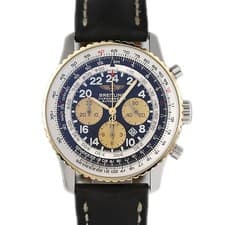 Breitling Navitimer D22322 41.5mm SS K18 Yellow Gold Black Dial Automatic #KN270
