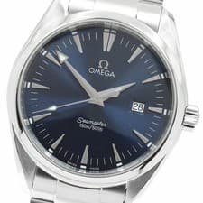 OMEGA WATCH 2517.80 SEAMASTER AQUA TERRA DATE QUARTZ NAVY STAINLESS STEEL MEN'S