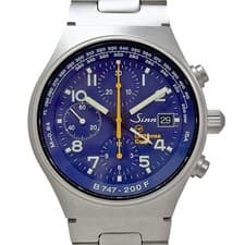 Sinn 144-747 41mm Stainless Steel Blue Dial Automatic Chronograph Box #KN376