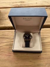 Baltic Aquascaphe Bronze Auto Watch 39mm Blue Dial Rubber Strap