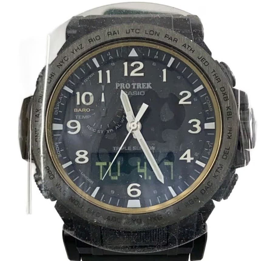 Casio Pro Trek PRW-51FC-1JF Climber Line Black Solar Composite Band Watch Men JP