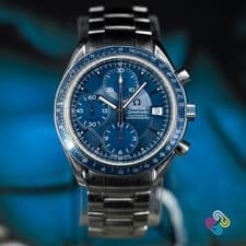 Omega Speedmaster Date 40mm Blue Sunburst Dial 3212.80.00