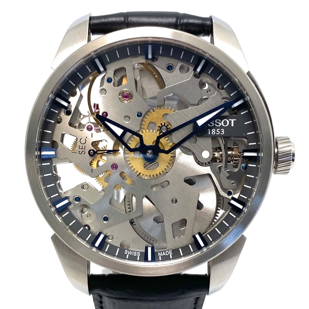 Tissot T-Complication Squelette T070405A Manual Leather Excellent condition Rare