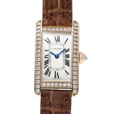 CARTIER American Tank WJTA0028 Silver Unisex Used Watch #41021