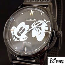 Citizen Mickey Mouse Watch Eco Drive Black 40mm Unisex Ready to Use Now