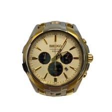 SEIKO Solar watch analog stainless steel WHT SLV SV V175-0EK0