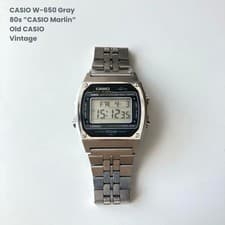 CASIO W-650 Marlin Gray Module 181 Stainless 100m WR 1983