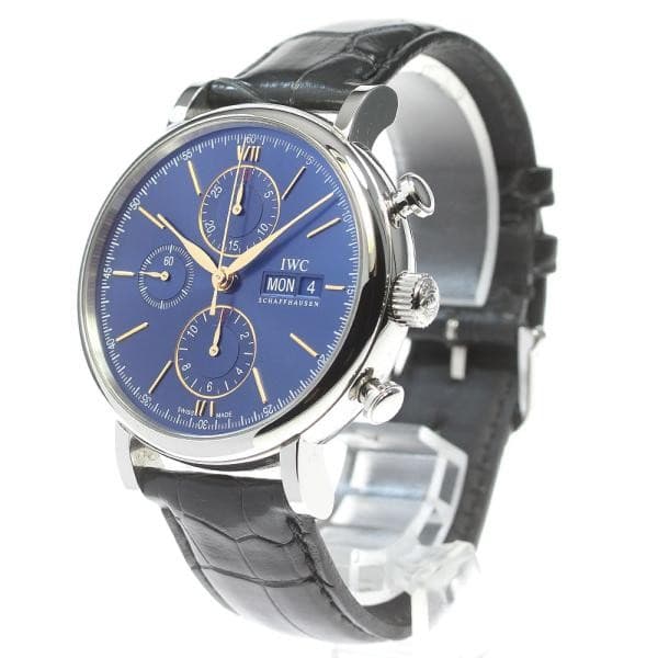IWC SCHAFFHAUSEN PORTOFINO IW391036 42mm SS Navy Dial Automatic #C247